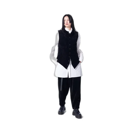 Velveteen 1-Tuck Tapered Pants