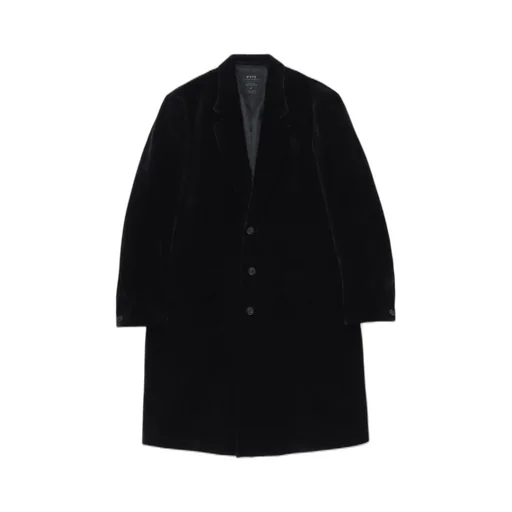 Velveteen Notched Lapel Long Jacket