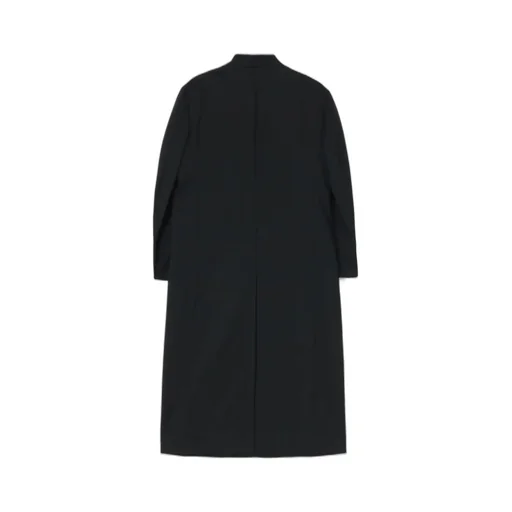 T/W Gabardine Collarless 5-Button Long Jacket