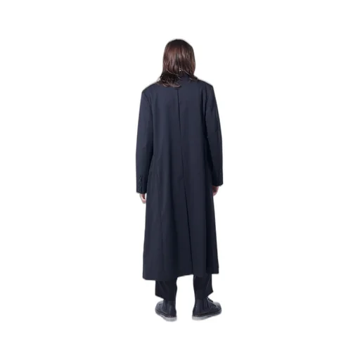 T/W Gabardine Collarless 5-Button Long Jacket