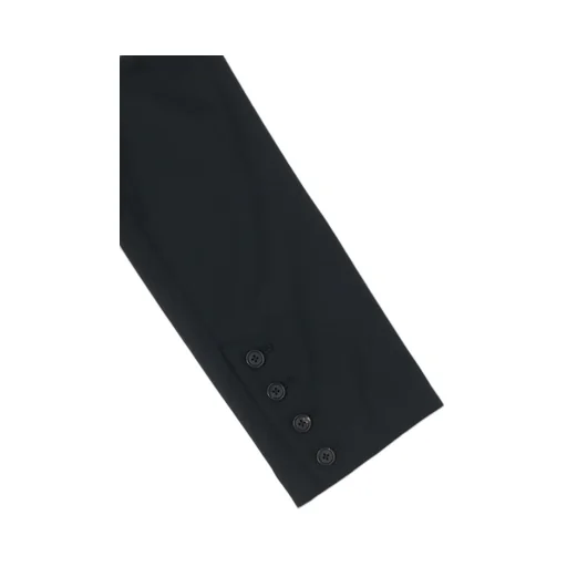 T/W Gabardine Collarless 5-Button Long Jacket