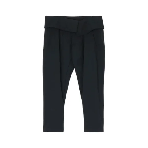 Wool/Polyester Tropical Ethnic Detail High Waist Pants