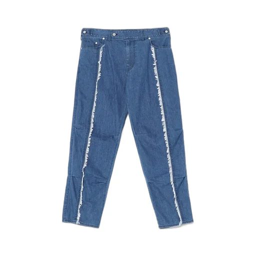8Oz Denim Pants With Ripped Line Detail