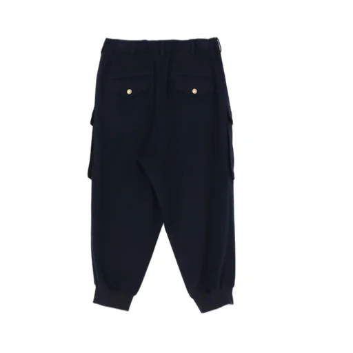 Wool Beaver Patch Pocket Ribbed Cargo Pants