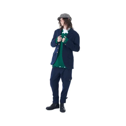 Wool Beaver Hem Belt Military Pants