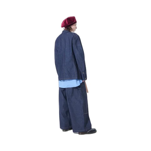 10 Oz Denim Stand Collar Coveralls Jacket