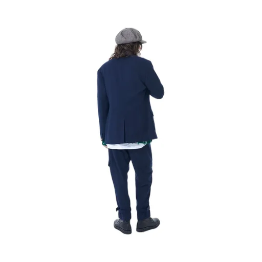 Wool Beaver Peaked Lapel 4-Button Jacket