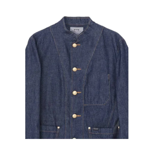 10 Oz Denim Stand Collar Coveralls Jacket