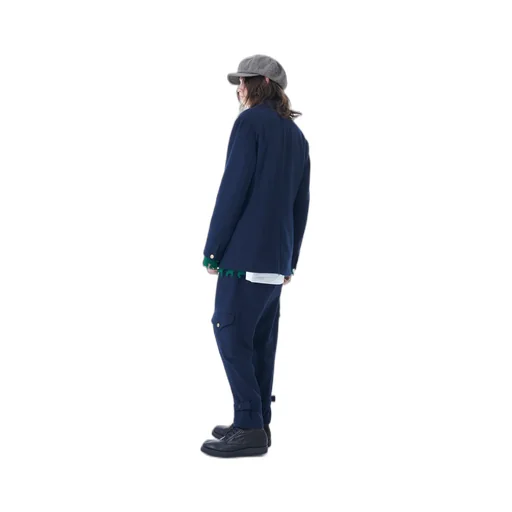Wool Beaver Peaked Lapel 4-Button Jacket