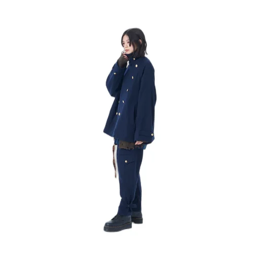 Wool Beaver Hem Belt Military Pants
