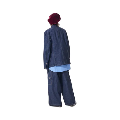 10 Oz Denim Stand Collar Coveralls Jacket