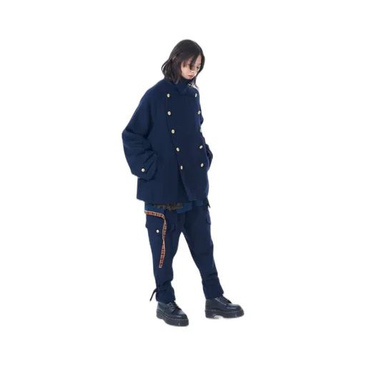 Wool Beaver Hem Belt Military Pants