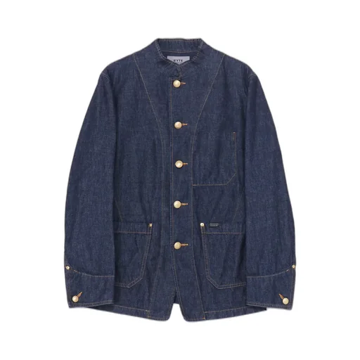 10 Oz Denim Stand Collar Coveralls Jacket
