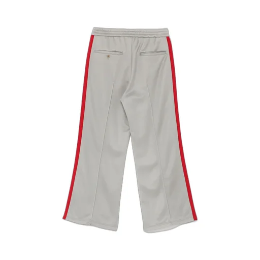 Pe/Smooth Jersey Geometric Pattern Embroidery Side Tape Line Flare Pants