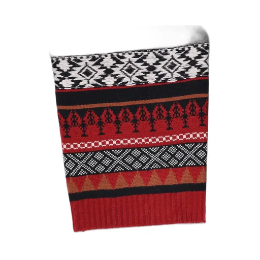 Etermine Nep Tweed + Nordic Pattern Knit Wrap Pants