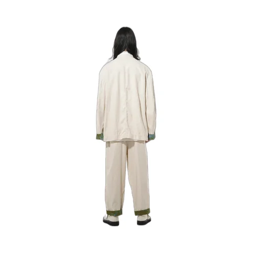 Li/C Washer Twill Tie Dye 2-Tuck Tapered Belt Pants