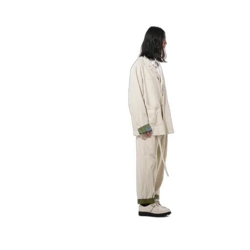 Li/C Washer Twill Tie Dye 2-Tuck Tapered Belt Pants