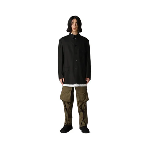 Tr Twill Stand Collar Gusset Pocket Jacket