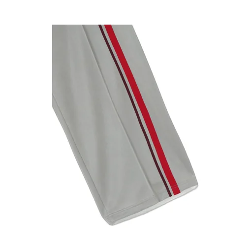Pe/Smooth Jersey Geometric Pattern Embroidery Tape Line Waist Drawstring Wide Pants