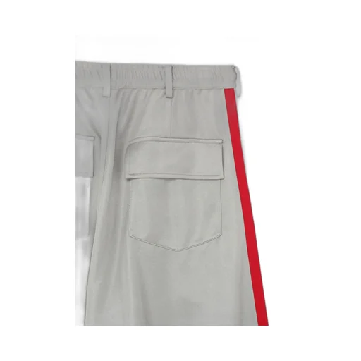Pe/Smooth Jersey Geometric Pattern Embroidery Side Tape Line Sarouel Rib Pants