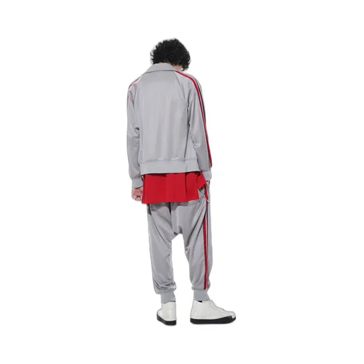Pe/Smooth Jersey Geometric Pattern Embroidery Side Tape Line Sarouel Rib Pants
