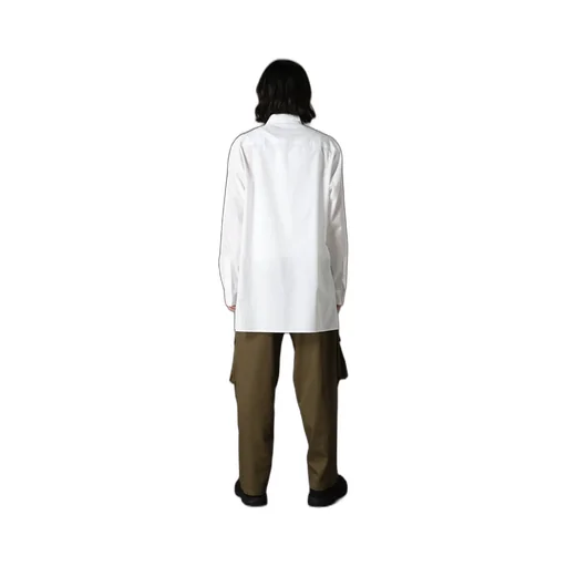 Cotton Broad Curved Front Panel Shirt