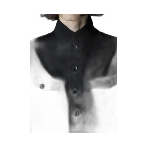 Wool Gabardine Stand Collar Jacket