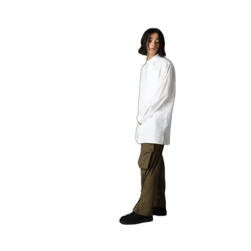 Cotton Broad Curved Front Panel Shirt