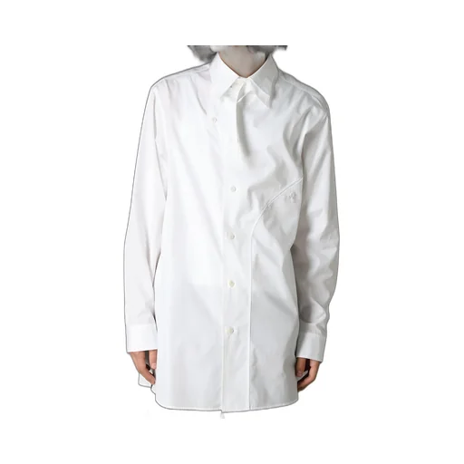 Cotton Broad Curved Front Panel Shirt