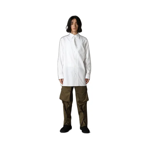 Cotton Broad Curved Front Panel Shirt