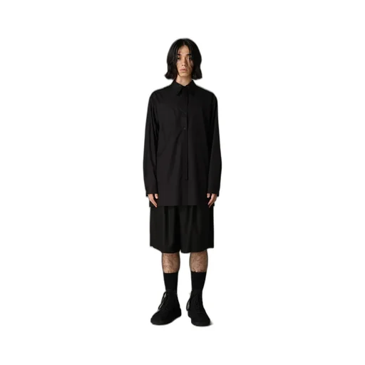 Cotton Broad Double-Layer Collar Shirt