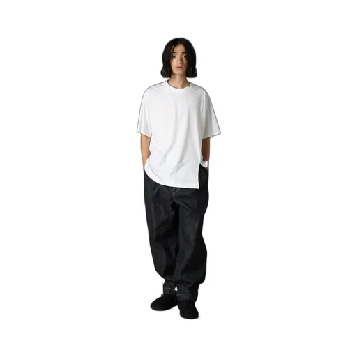 Ground Y×Edwin 11Oz Indigo Denim Wide-Tuck Pants With Tab Detail
