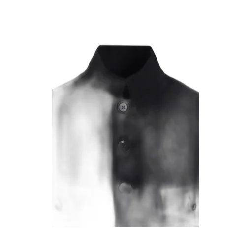 Wool Gabardine Stand Collar Jacket