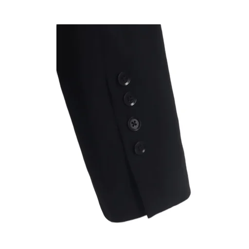 Wool Gabardine Stand Collar Jacket