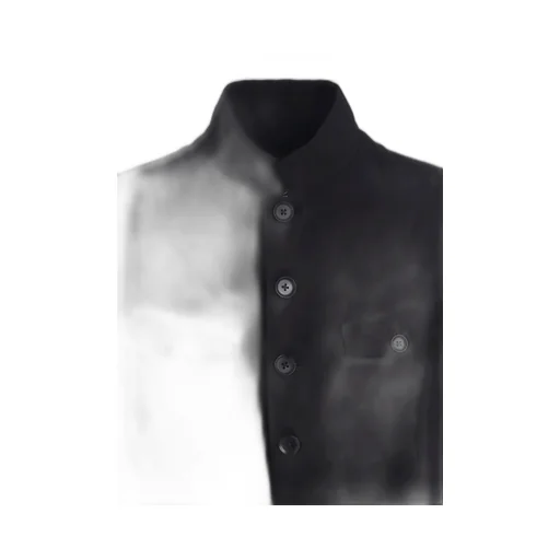 Wool Gabardine Stand Collar Jacket