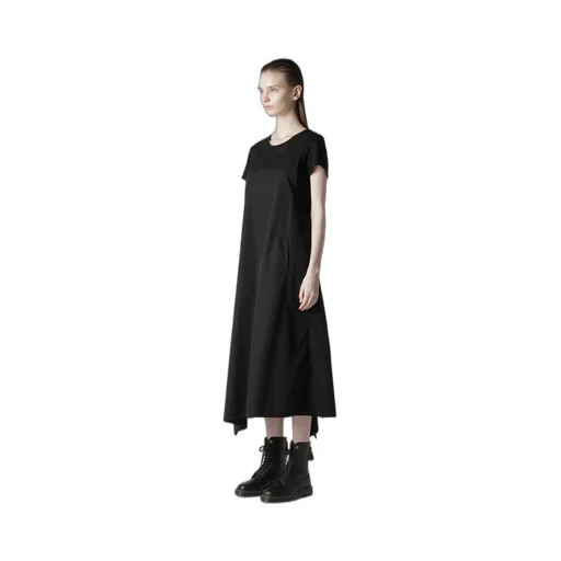 Cotton Twill Back Crossed Pullover Dress