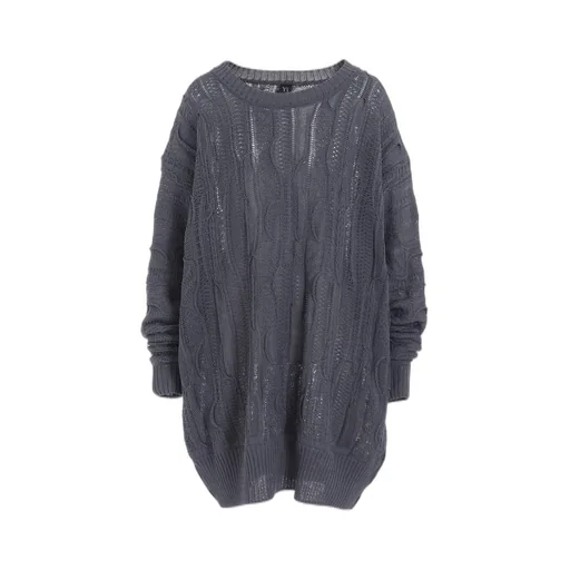3D Cable Knit Big Pullover