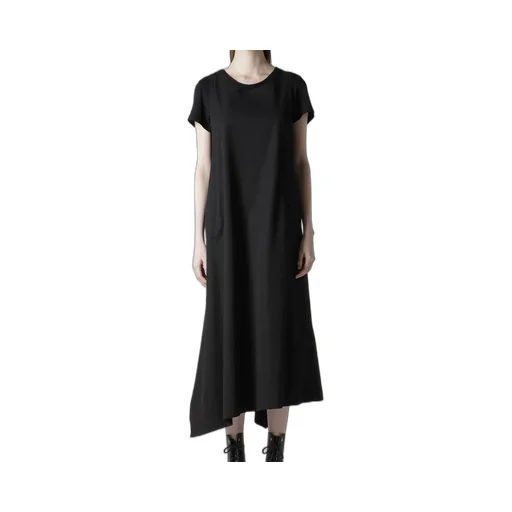 Cotton Twill Back Crossed Pullover Dress