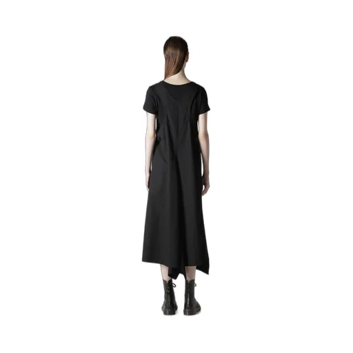 Cotton Twill Back Crossed Pullover Dress