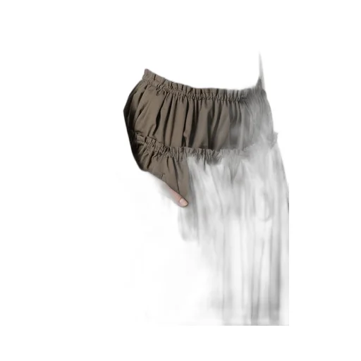 Cotton Twill Double Gathered Skirt