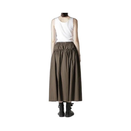 Cotton Twill Double Gathered Skirt