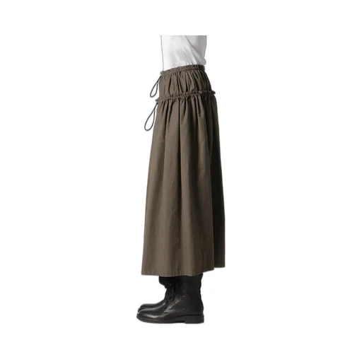 Cotton Twill Double Gathered Skirt