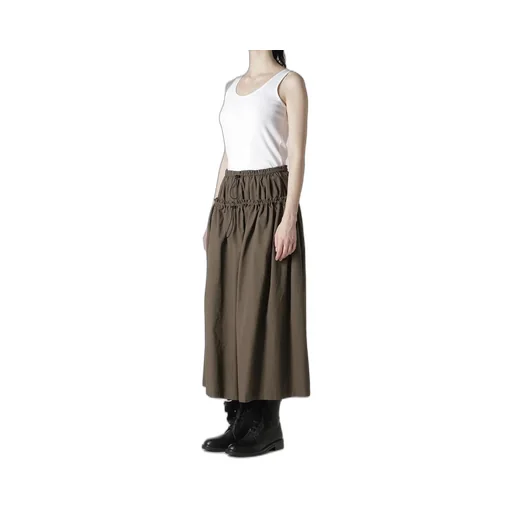 Cotton Twill Double Gathered Skirt