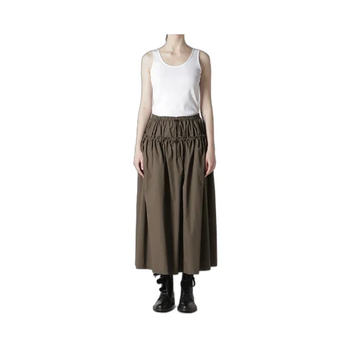 Cotton Twill Double Gathered Skirt