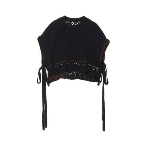Mixed-Material Asymmetric Vest