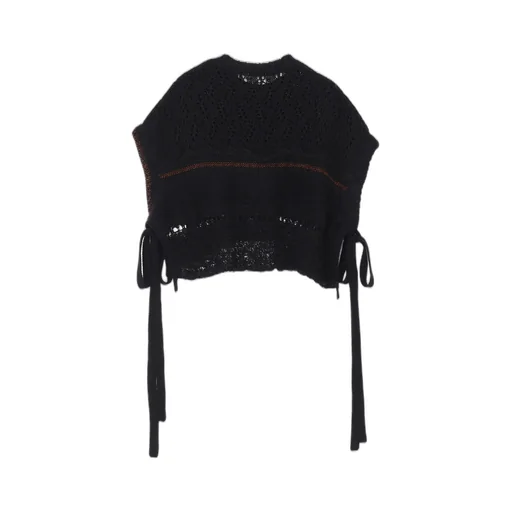 Mixed-Material Asymmetric Vest