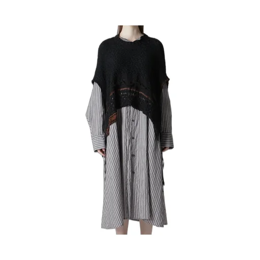 Mixed-Material Asymmetric Vest