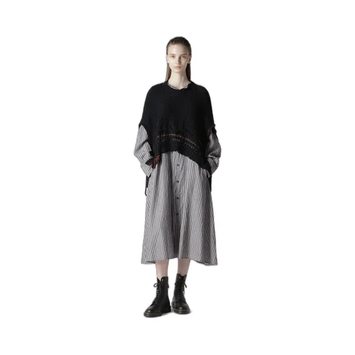 Mixed-Material Asymmetric Vest