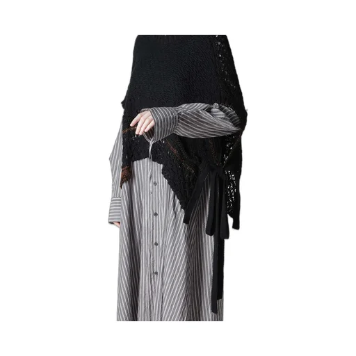 Mixed-Material Asymmetric Vest