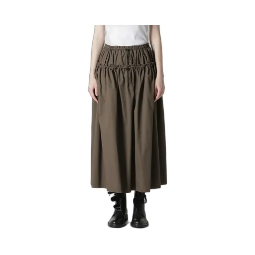 Cotton Twill Double Gathered Skirt